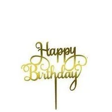 Happy Birthday Gold Topper